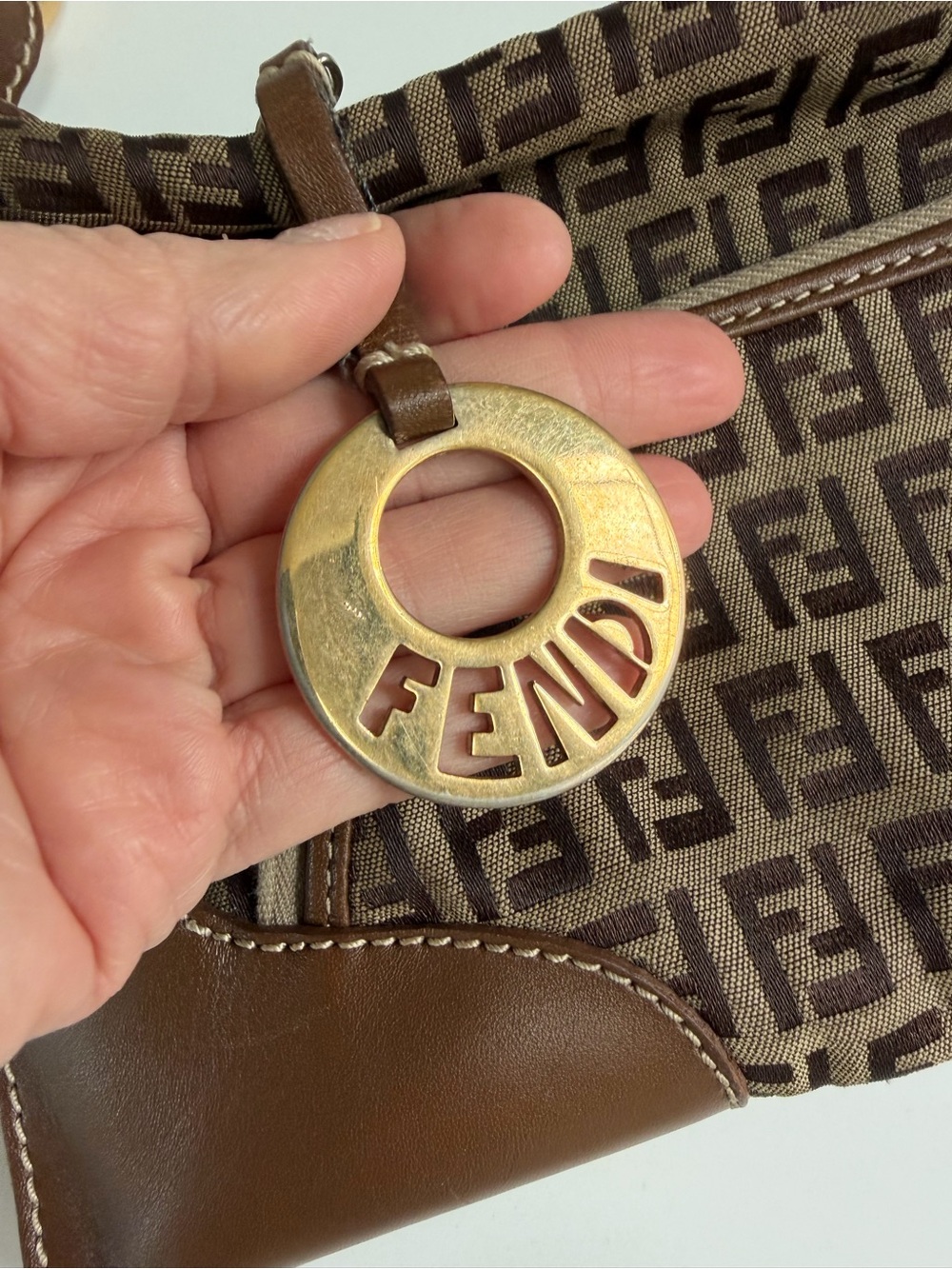 Fendi Brown Monogram Zucchino FF Chef Vintage - Picture 4 of 12